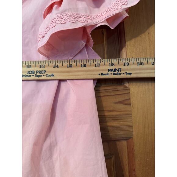 Moelleux flutter ruffle lace sleeve v-neck Pink M feminine girly Victorian - Picture 7 of 7